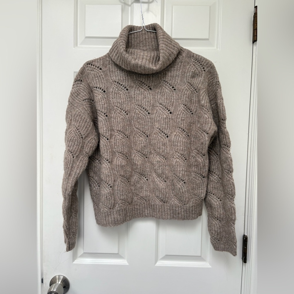 Turtleneck Cable Knit Sweater